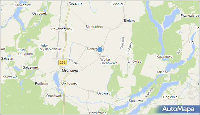 mapa Wólka Orchowska, Wólka Orchowska na mapie Targeo
